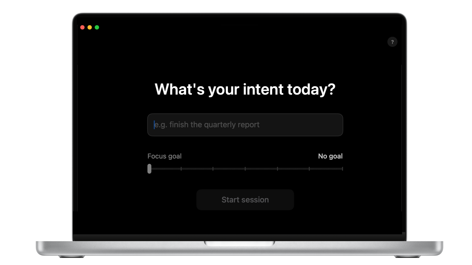 Intent app interface